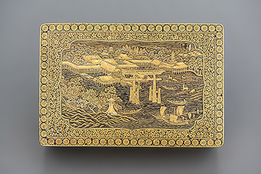 Шкатулка с изображением святилища Ицукусима