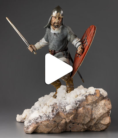 Видео Скульптура «Русский ратник»