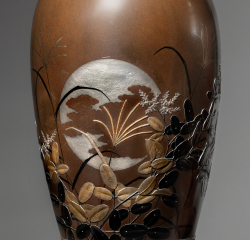 Парные вазы с изображением осенних трав