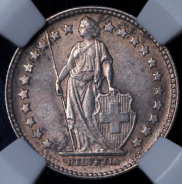 1/2 франка 1904 (Швейцария) (в слабе)