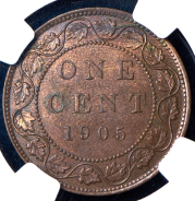 1 цент 1905 (Канада) (в слабе)