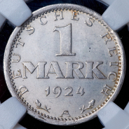 1 марка 1924 (Германия) (в слабе)