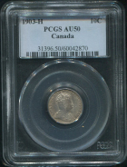 10 центов 1903 (Канада) (в слабе)