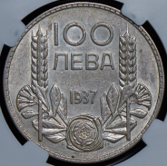 100 левов 1937 (Болгария) (в слабе)