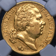 20 франков 1820 (Франция) (в слабе)