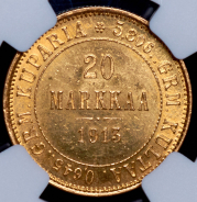 20 марок 1913 (Финляндия) (в слабе) S
