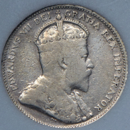 25 центов 1908 (Канада) (в слабе)
