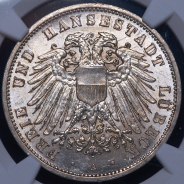 3 марки 1910 (Любек) (в слабе) А