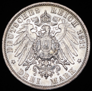 3 марки 1911 "25-летие свадьбы Вильгельма и Шарлоты" (Вюртемберг) F