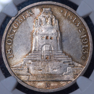 3 марки 1913 (Саксония) (в слабе) Е