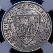 3 марки 1927 "100 лет Бремерхафену" (Германия) (в слабе)