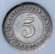 5 центов 1902 (Стрейтс Сетлментс) (в слабе)