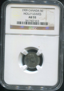 5 центов 1909 (Канада) (в слабе)