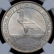 5 марок 1930 "Освобождение Рейнланда"  (Германия) (в слабе)