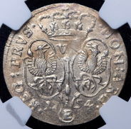 6 грошей 1754 (Польша) (в слабе)