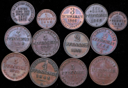 Набор из 26-ти медных монет (Германия)