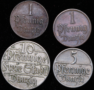 Набор из 4-х монет (Данциг)