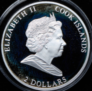 Набор из 4-х сер  монет 2 доллара 2011 "Год кролика" (Острова Кука) (в п/у)