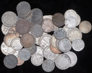 Набор из 57-ми сер. монет (Николай II)