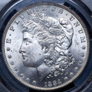 1 доллар 1884 (США) (в слабе) O