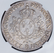 1 экю 1763 (Франция) (в слабе) R