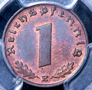 1 пфенниг 1937 (Германия) (в слабе) Е