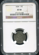 10 центов 1834 (США) (в слабе)