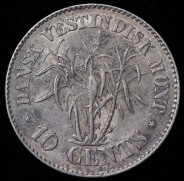 10 центов 1862 (Датская Вест-Индия)