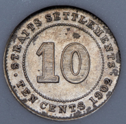 10 центов 1902 (Стрейтс Сетлментс) (в слабе)