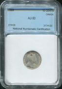 10 центов 1909 (Канада) (в слабе)