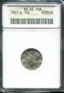 10 центов 1941 (США) (в слабе)