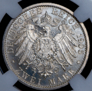 2 марки 1905 "25 лет правлению Карла Гюнтера" (Шварцбург-Зондерсхаузен) (в слабе)