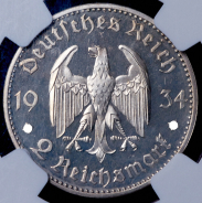 2 марки 1934 (Германия) (в слабе) А