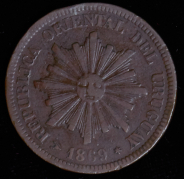 2 сентесимо 1869 (Уругвай)