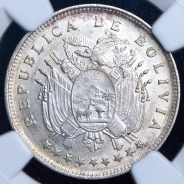 20 центов 1909 (Боливия) (в слабе)