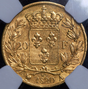 20 франков 1820 (Франция) (в слабе)