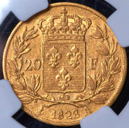 20 франков 1828 (Франция) (в слабе)