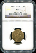 20 франков 1828 (Франция) (в слабе)