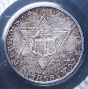 3 цента 1856 (США) (в слабе)