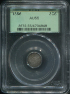3 цента 1856 (США) (в слабе)