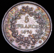 5 франков 1874 (Франция) А
