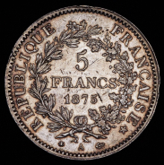 5 франков 1875 (Франция) А