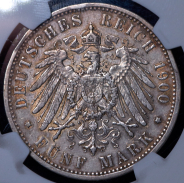 5 марок 1900 (Пруссия) (в слабе)