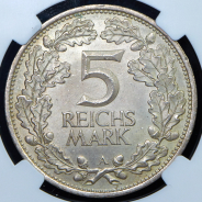 5 марок 1925 "1000-летие Рейнланда" (Германия) (в слабе) A