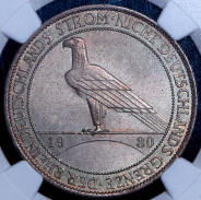 5 марок 1930 "Освобождение Рейнланда" (Германия) (в слабе)