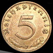 5 пфеннигов 1937 (Германия) F