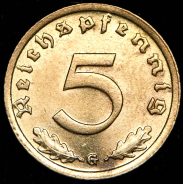 5 пфеннигов 1939 (Германия) G