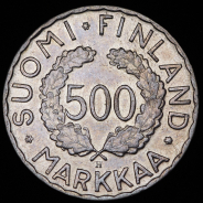500 марок 1952 "XV летние Олимпийские игры 1952 года в Хельсинки" (Финляндия)