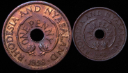 Набор из 2-х медных монет (Родезия)