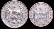 Набор из 2-х сер. монет 1926 (Германия) A